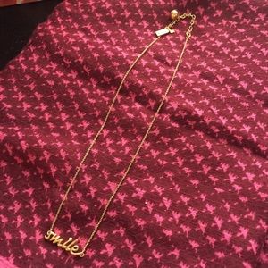 Kate spade idiom necklace “Smile”